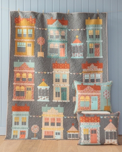 Tilda Village Life Quilt - Charcoal