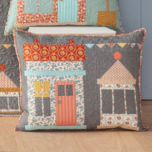 Tilda Village Life Pillow - Charcoal