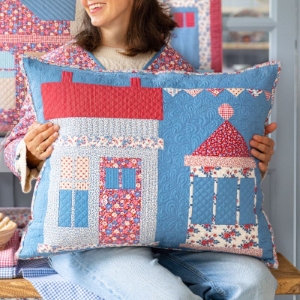 Tilda Village Life Pillow - Blue