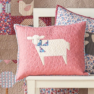 Tilda Village Life Sheep Pillow - Redwood