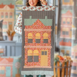 Tilda Village Life Wall Hanging - Charcoal