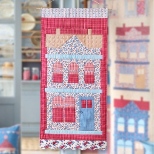 Tilda Village Life Wall Hanging - Burgundy