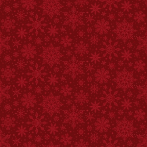 Riley Blake Designs Poinsettias at Christmas Snowflakes Red