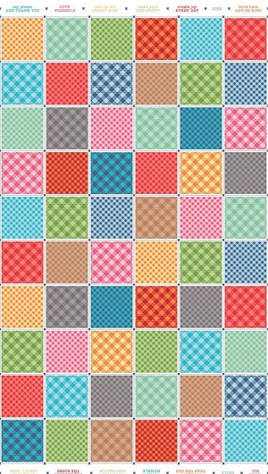 Riley Blake Designs Bee Basics Busy Patchwork in Multi *** REMNANT PIECE - 37CM X 112CM *** 