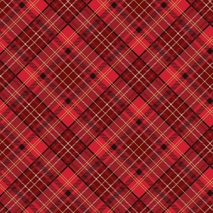 Riley Blake Designs Poinsettias at Christmas Plaid Red