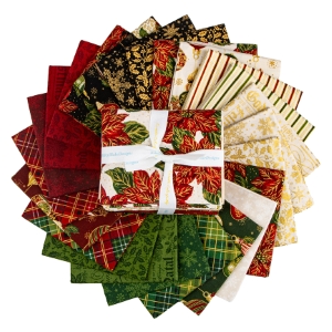 Riley Blake Designs Poinsettias at Christmas Fat Quarter Bundle - 27 Fabrics