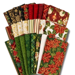 Riley Blake Designs Poinsettias at Christmas Half Metre Bundle - 27 Fabrics