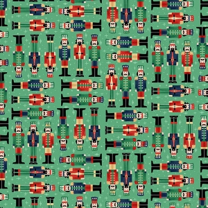 Makower UK The Nutcracker Soldiers Green