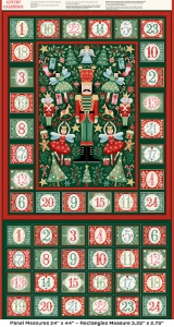 Makower UK The Nutcracker Advent Panel Green