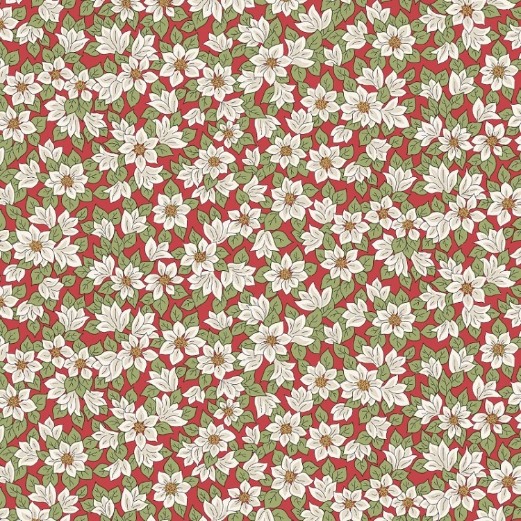 Liberty Festive Greetings Peaceful Poinsettias B