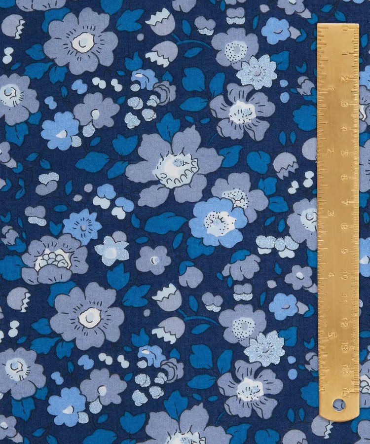 Liberty Tana Lawn Classic 24 Betsy Meadow E Metallic