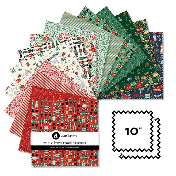 Makower UK The Nutcracker 10" Squares - 42 Pieces