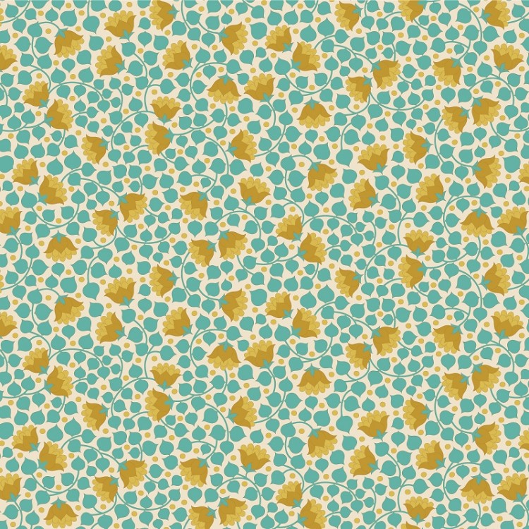 Tilda Wallflower Bellflower Teal