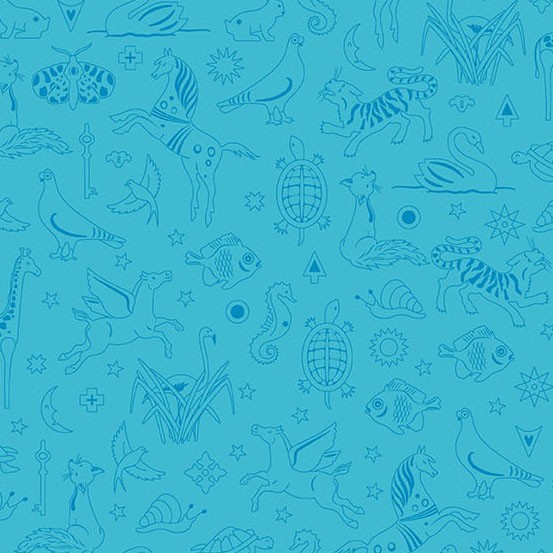 Andover Fabrics Sun Print 2025 Philately in Dragonfly