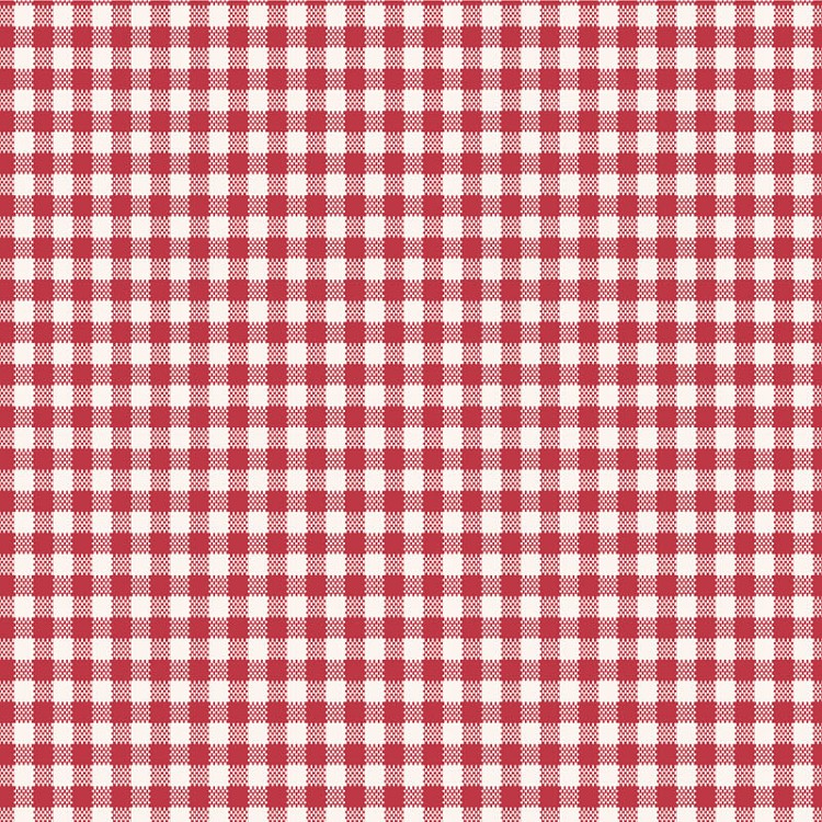 Tilda 108" Wideback Gingham Yard Dyed in Red