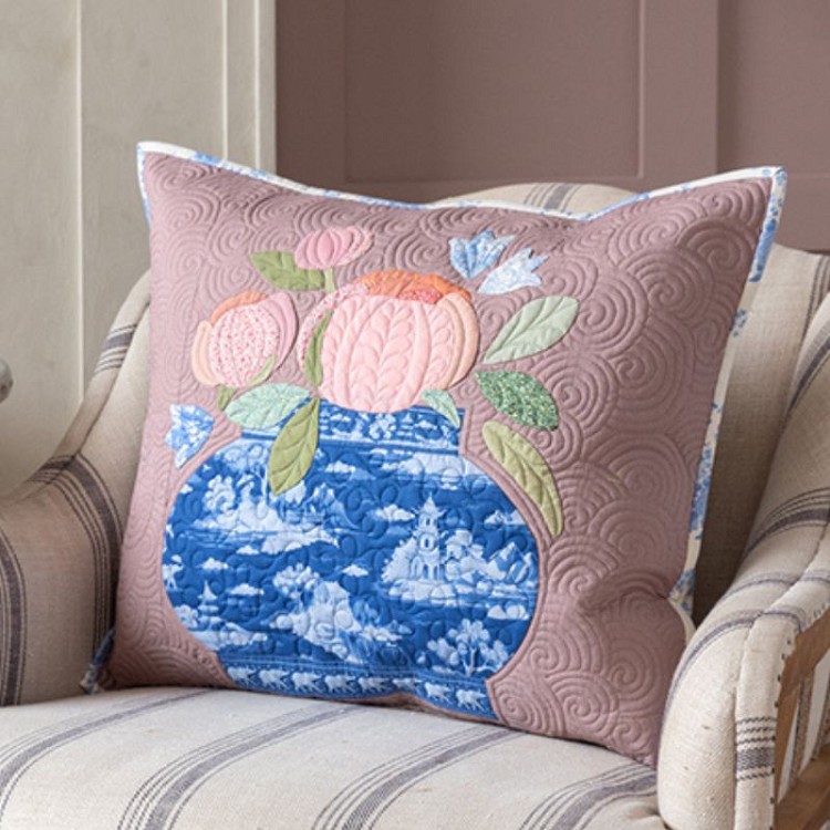 Tilda Something Blue Ginger Jar Pillow Kit Mauve