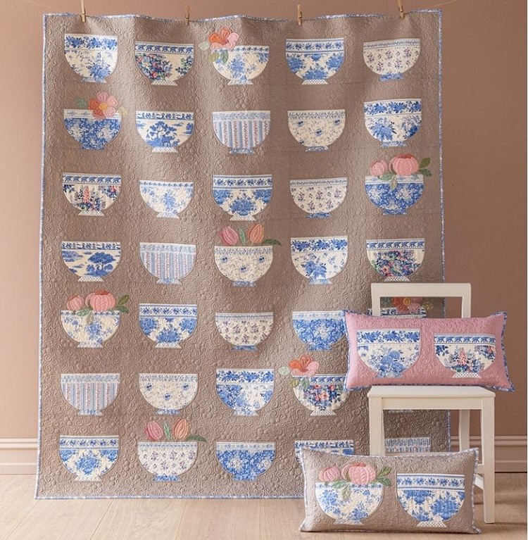 Tilda Something Blue Bowl Collection Quilt Kit Mouse