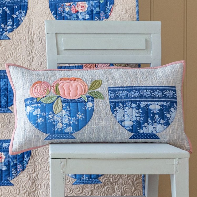 Tilda Something Blue Bowl Collection Pillow Kit Macaron Plaid Blue