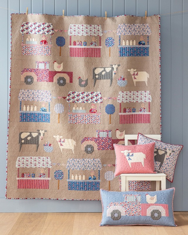 Tilda Village Life Farmers Market Quilt - Mouse