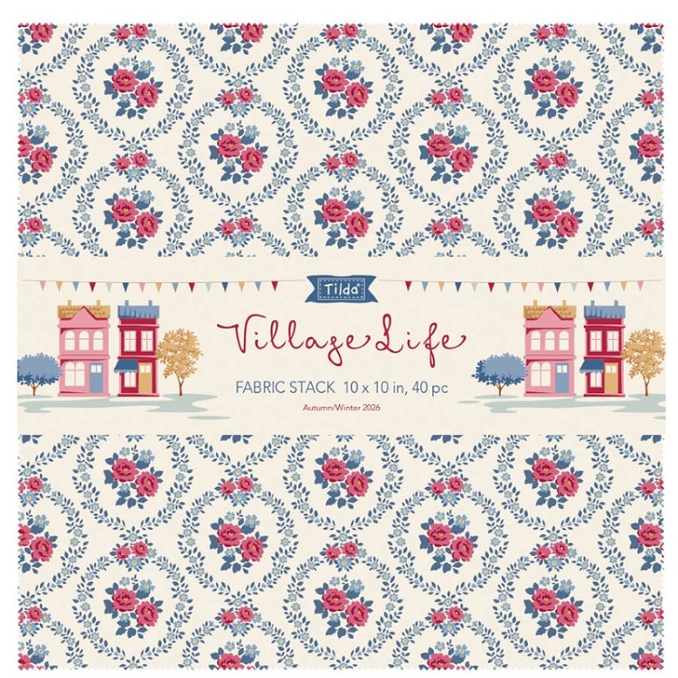 Tilda Village Life 10" Squares - 40 Pieces