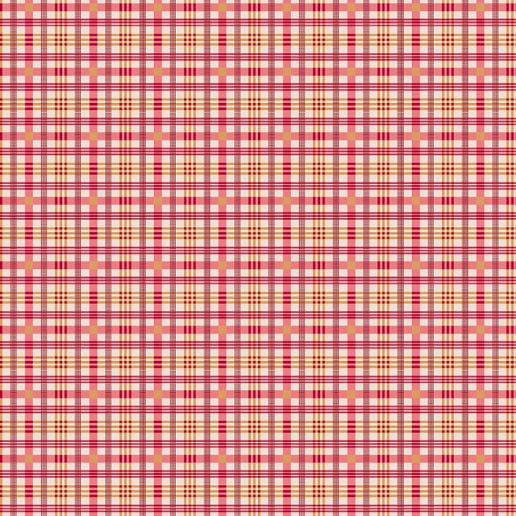 Riley Blake Designs Farmers Daughter Plaid Tea Rose
