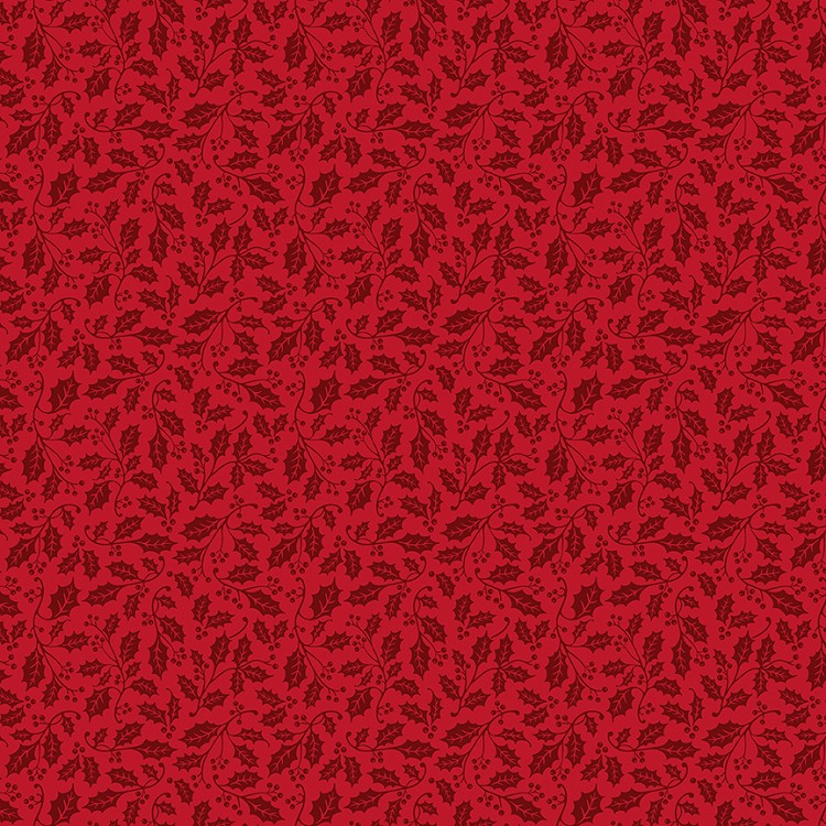 Riley Blake Designs Poinsettias at Christmas Holly Red