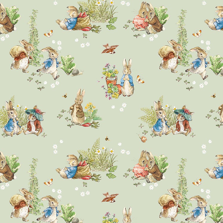 Riley Blake Designs Peter Rabbit and Benjamin Bunny™ Main Green