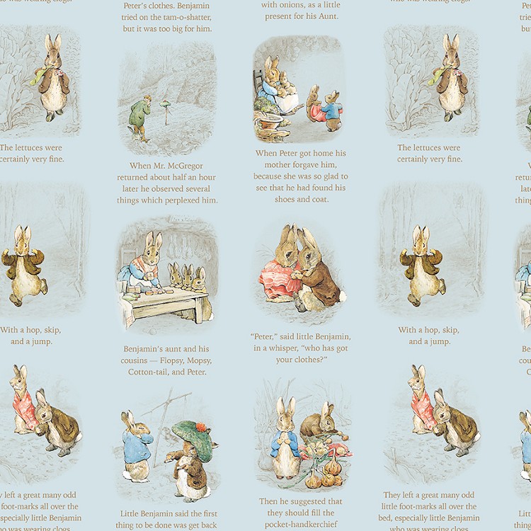 Riley Blake Designs Peter Rabbit and Benjamin Bunny™ Story Time Blue