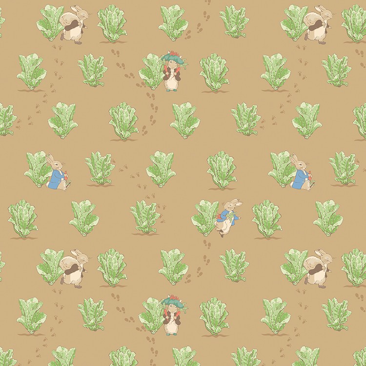 Riley Blake Designs Peter Rabbit and Benjamin Bunny™ Lettuce Patch Tan