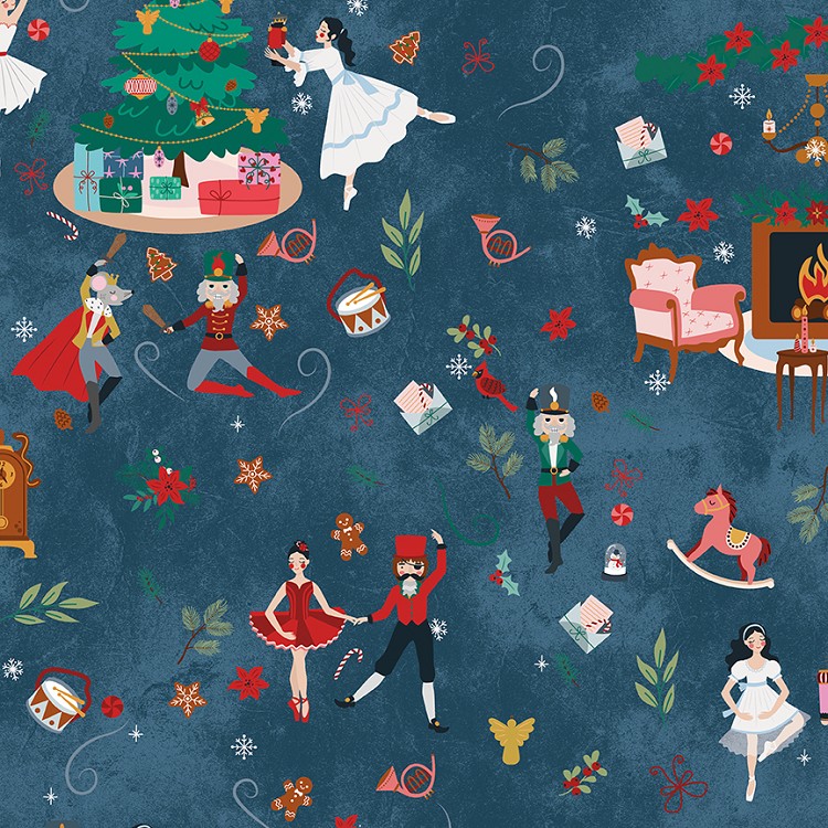 Riley Blake Designs Nutcracker Tradition Main Midnight
