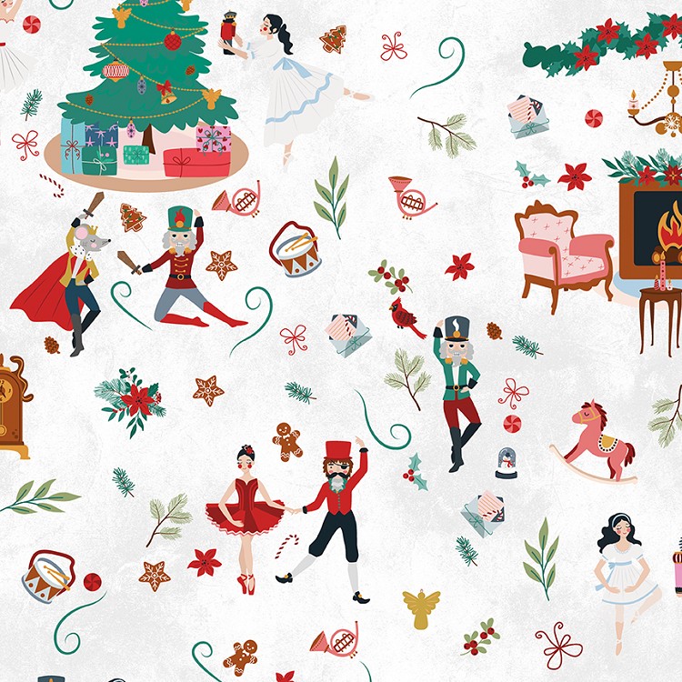 Riley Blake Designs Nutcracker Tradition Main Snow