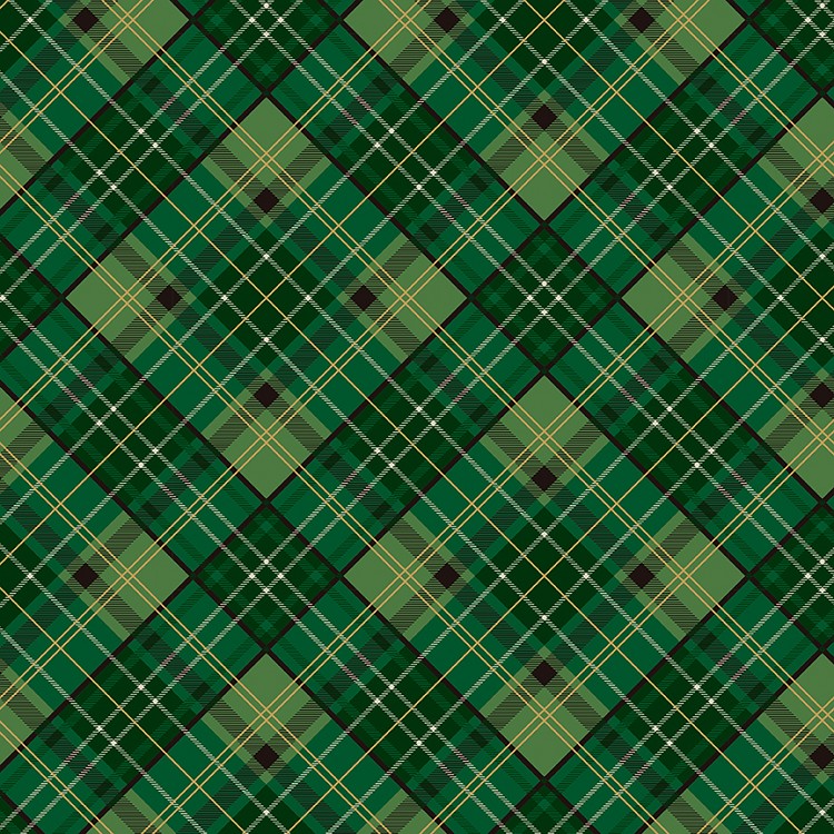 Riley Blake Designs Poinsettias at Christmas Plaid Green