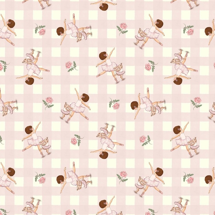 Michael Miller Fabrics Swan Lake Ballerinas and Bunnies