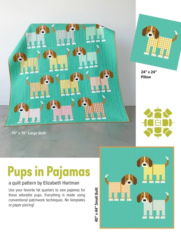 Elizabeth Hartman Pups in Pajamas Quilt Pattern