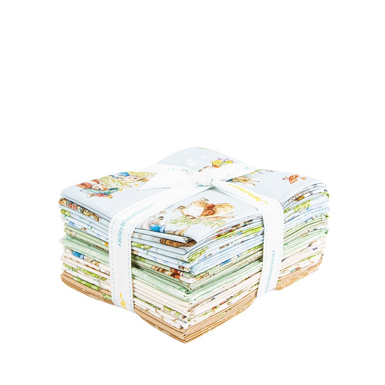 Riley Blake Designs Peter Rabbit and Benjamin Bunny™  Fat Quarter Bundle of 15 Pieces