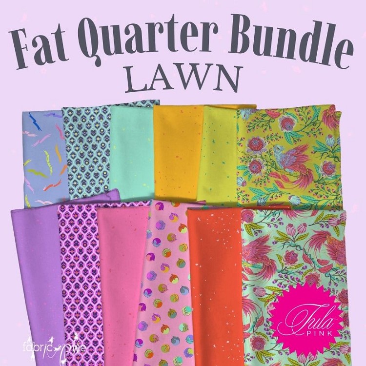 FreeSpirit Tula Pink Legendary COTTON LAWN Fat Quarter Bundle of 12 Pieces *** PRE-ORDER - ARRIVING OCTOBER 2026 ***