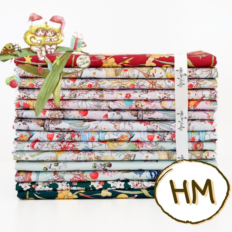 Devonstone Collection May Gibbs Christmas Half Metre Bundle of 14