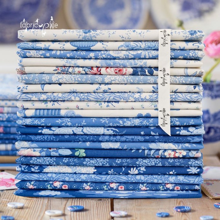Tilda Something Blue Half Metre Bundle of 20 fabrics