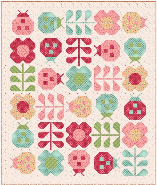 Pen + Paper Patterns Hello Spring Quilt Kit in Farmers Daughter