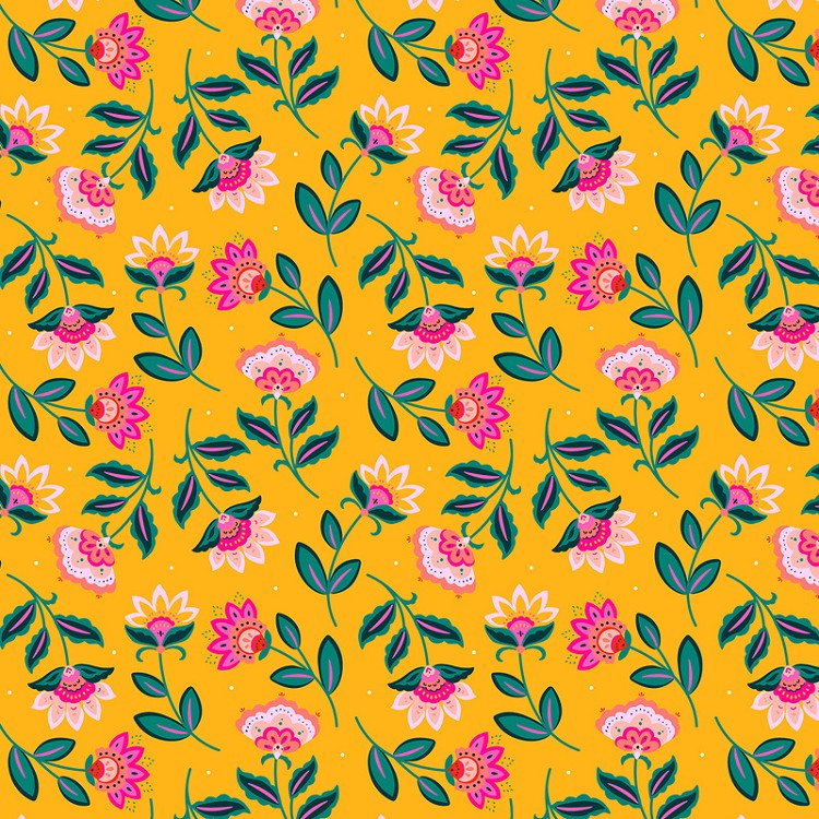 Dashwood Studio Indian Summer Mustard Floral