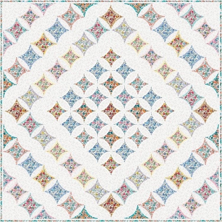 Liberty Emily Annabelle Cathedral Window Quilt Kit 