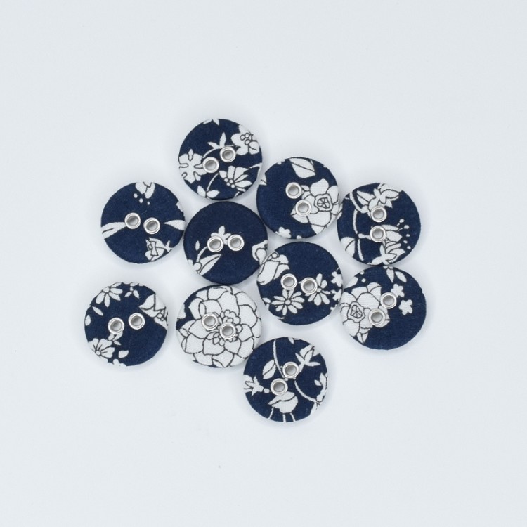 Liberty Tana Lawn 16mm Buttons Summer Blooms A Pack of 10 Buttons