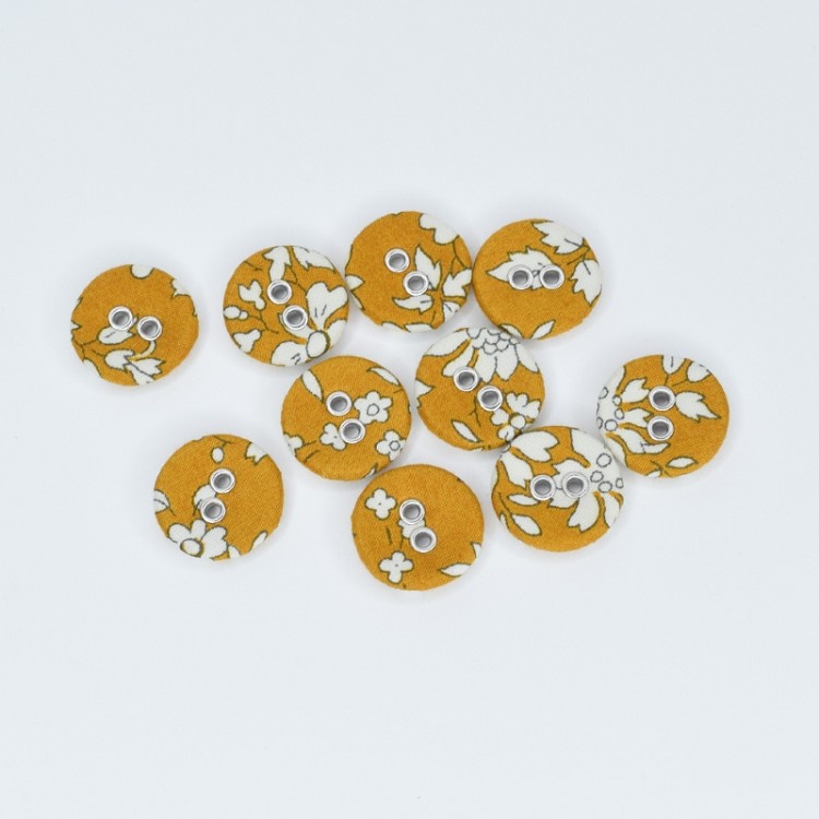 Liberty Tana Lawn 16mm Buttons Capel G Pack of 10 Buttons