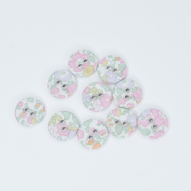 Liberty Tana Lawn 16mm Buttons Betsy Ann H Pack of 10 Buttons