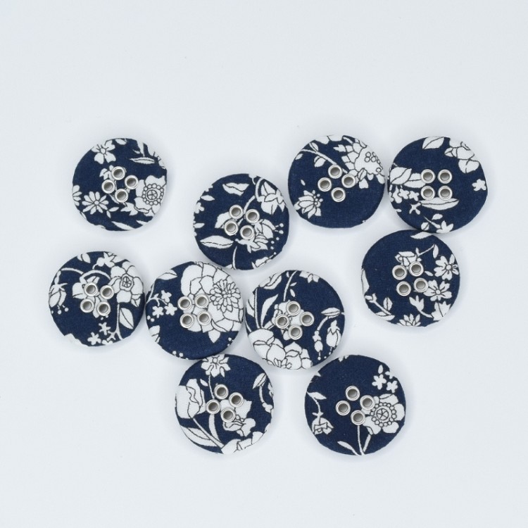 Liberty Tana Lawn 22mm Buttons Summer Blooms A Pack of 10 Buttons