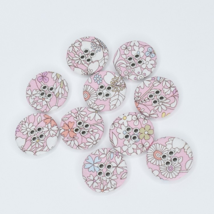 Liberty Tana Lawn 22mm Buttons Junes Meadow H-CC Pack of 10 Buttons
