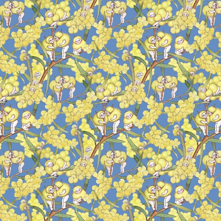 Devonstone Collection May Gibbs Blossom Babies Blue