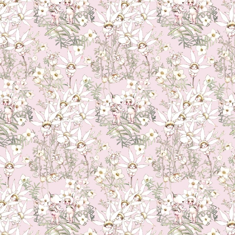Devonstone Collection May Gibbs Pastel Flowers Pink