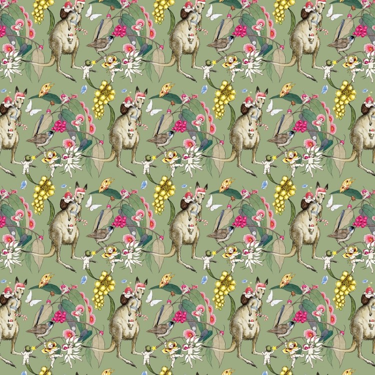 Devonstone Collection May Gibbs Christmas Gumnut Advent in Green