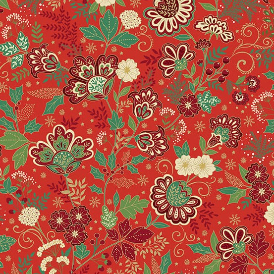 Makower UK Adorn Bloom Red